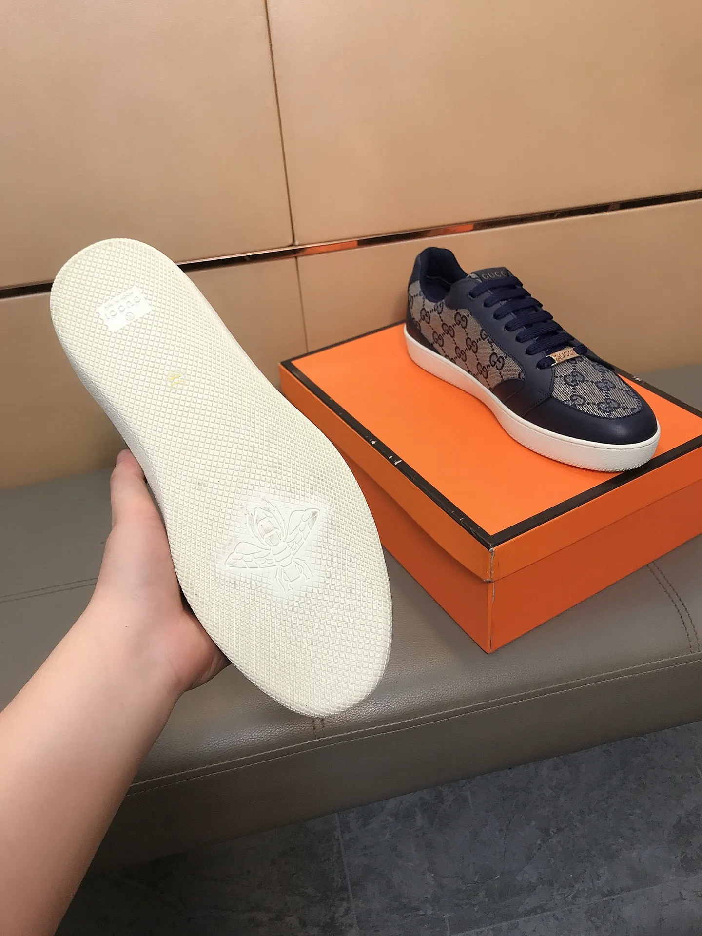 Men's Men's Shoes 230 ⌚️⌚️[GUCCI] Gucci men's casual shoes are absolutely popular 🔥The ultimate matching item for trendy men! Irresistible charm of super texture, the main recommendation, the upper is made of high-quality cowhide with printed fabrics, sheepskin feet, wear-resistant rubber sole, noble and elegant! Extremely comfortable🎁🎁You can be as handsome as you want💪 Size: 38-44!